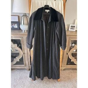 Albert Nipon Long Wool Coat Vintage 12
